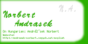norbert andrasek business card